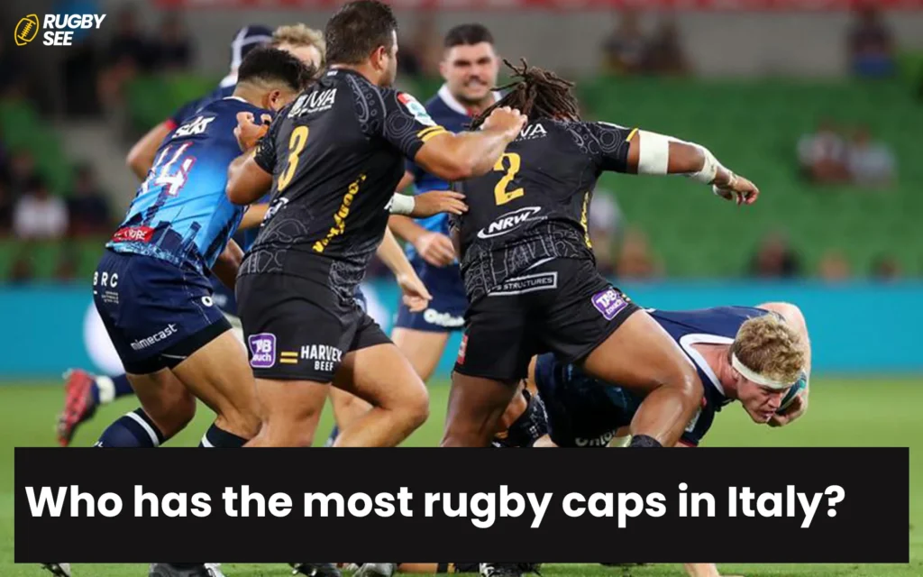 Who has the most rugby caps in Italy?