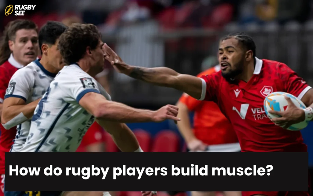 How do rugby players build muscle?